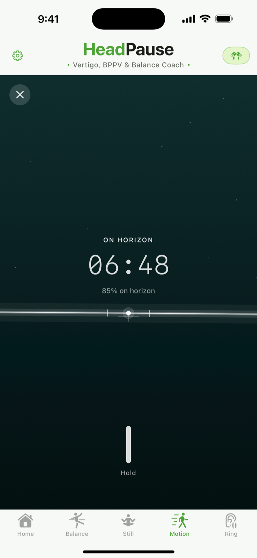 Mid-Motion session with horizon canvas and on-horizon percentage