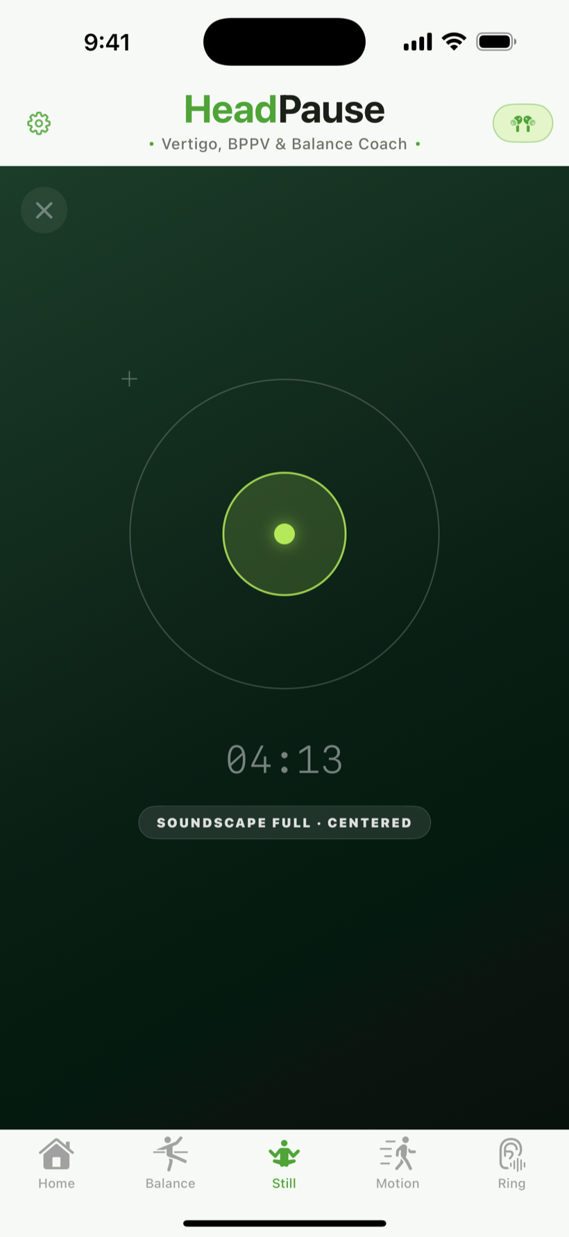 Mid-Still session with breath orb and monospaced timer