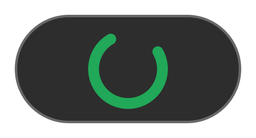 LocalScribe pill in thinking state with a green circular spinner.